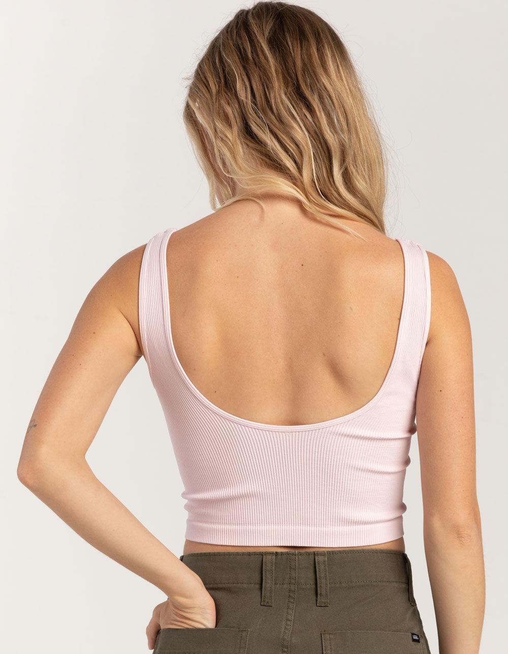 FULL TILT Seamless Low Back Womens Tank Top - YELLOW Product Image