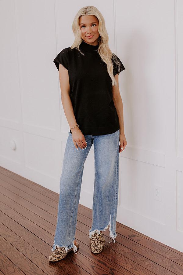 Statement Piece Knit Top in Black Product Image