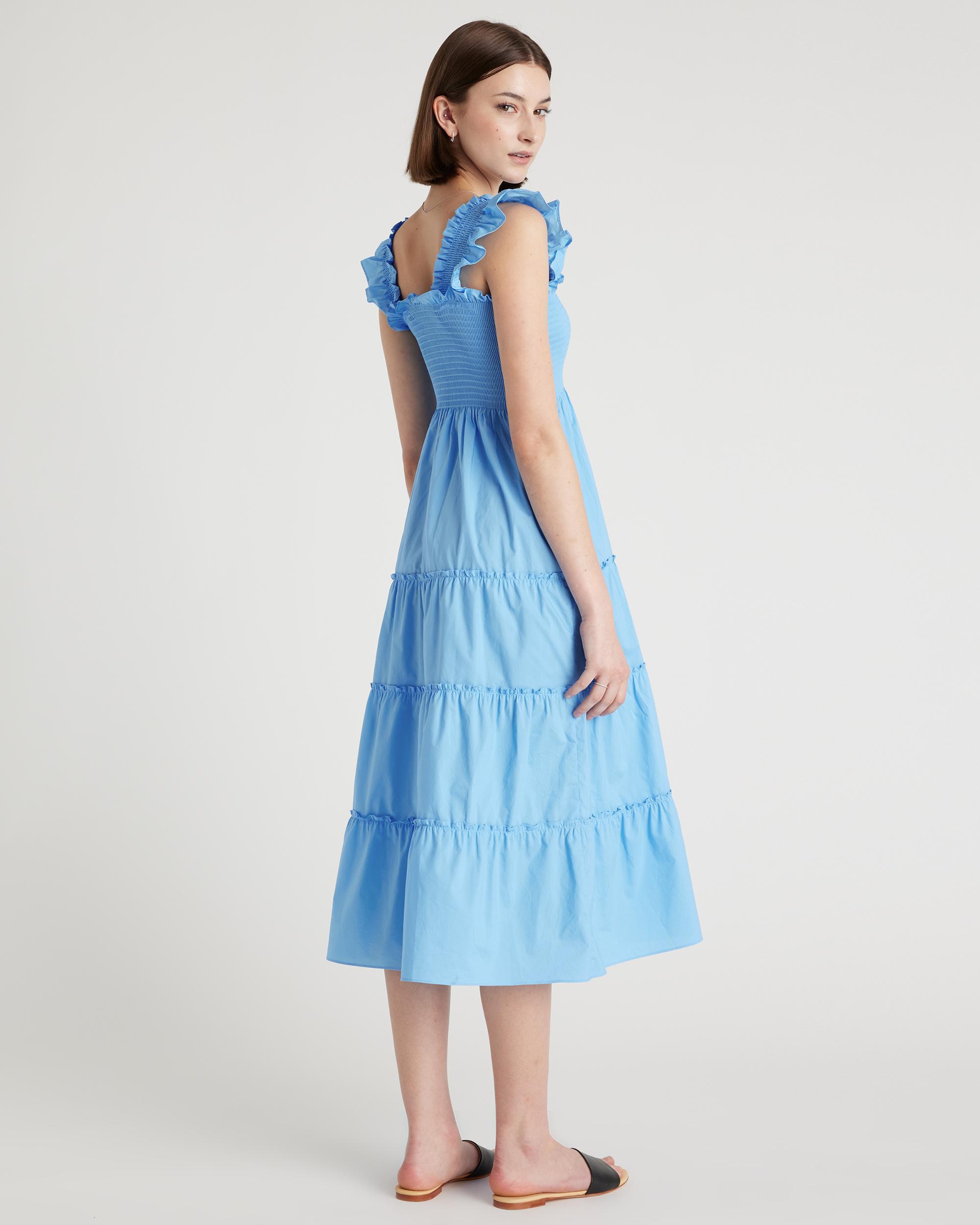 Quince | Women's Smocked Midi Dress Organic Cotton Product Image