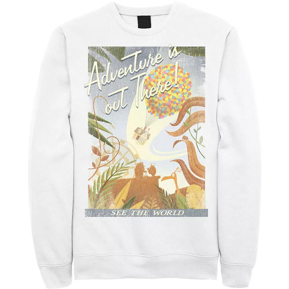 Disney / Pixar's Up Men's Poster Distressed Vintage Sweatshirt, Size: 3XL, Blue Product Image