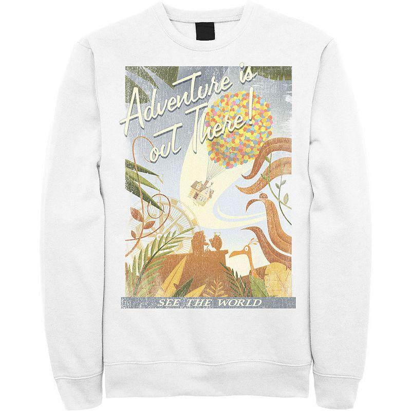 Disney / Pixar's Up Men's Poster Distressed Vintage Sweatshirt, Size: 3XL, Blue Product Image