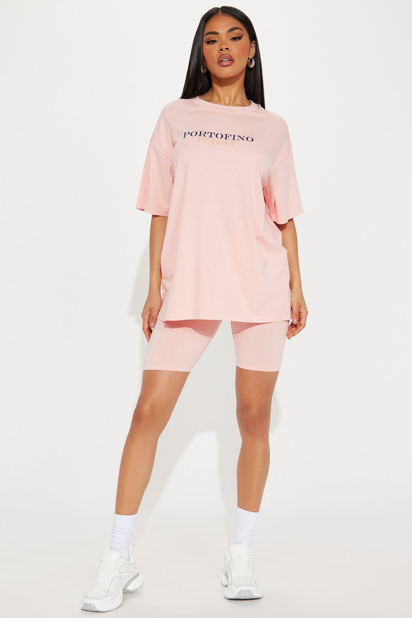 Portofino Biker Short Set - Pink Product Image