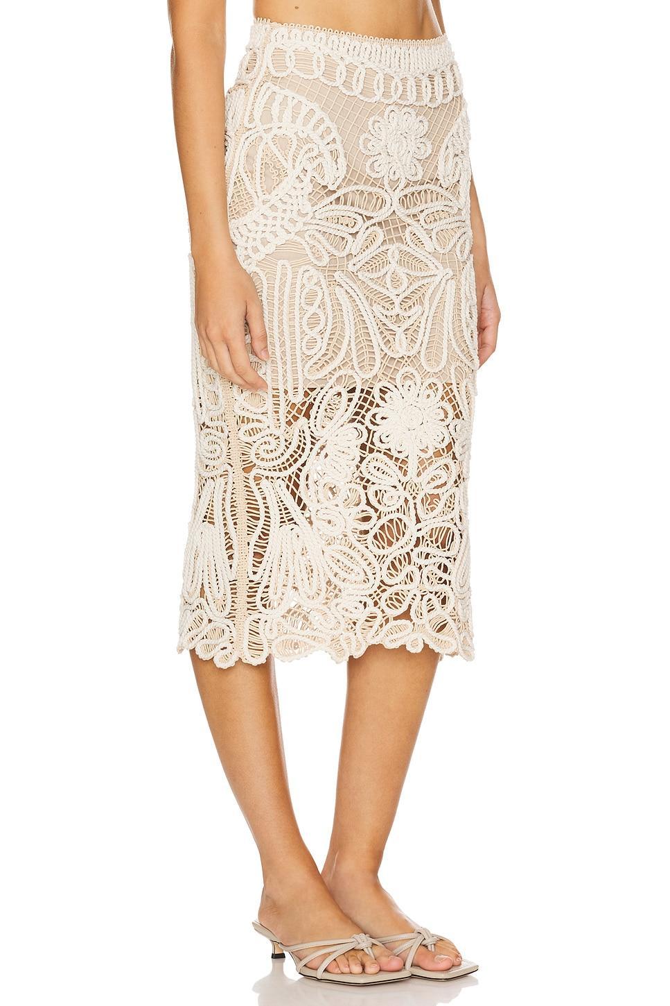Hand-Woven Midi Skirt PatBO Product Image