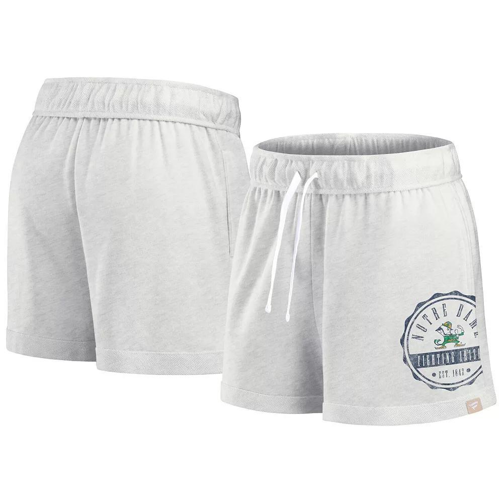 Women's Fanatics Branded Oatmeal Notre Dame Fighting Irish Win Badge Shorts, Size: 2XL, Team Product Image