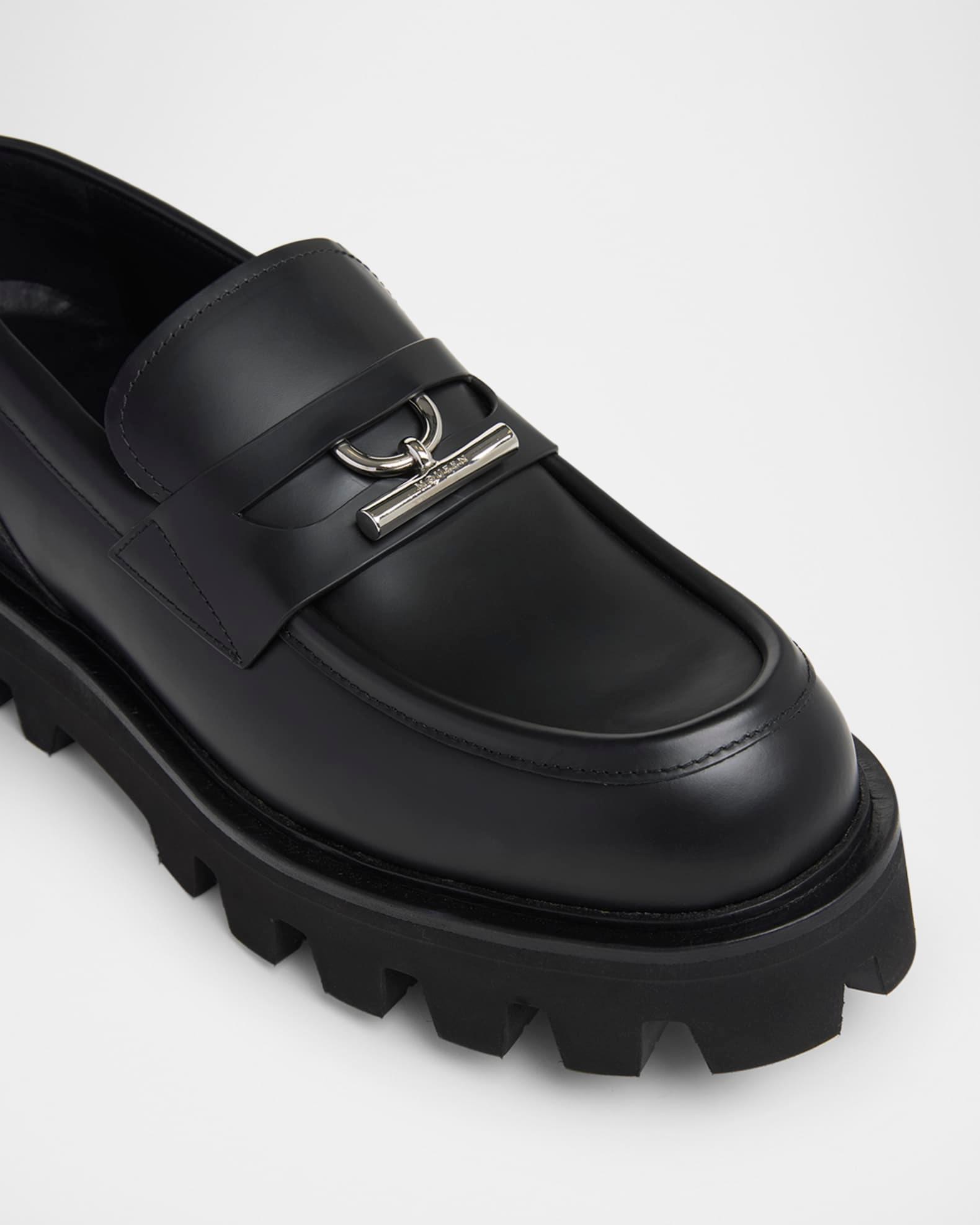 Men's T-Bar Parachute Leather Loafers Product Image