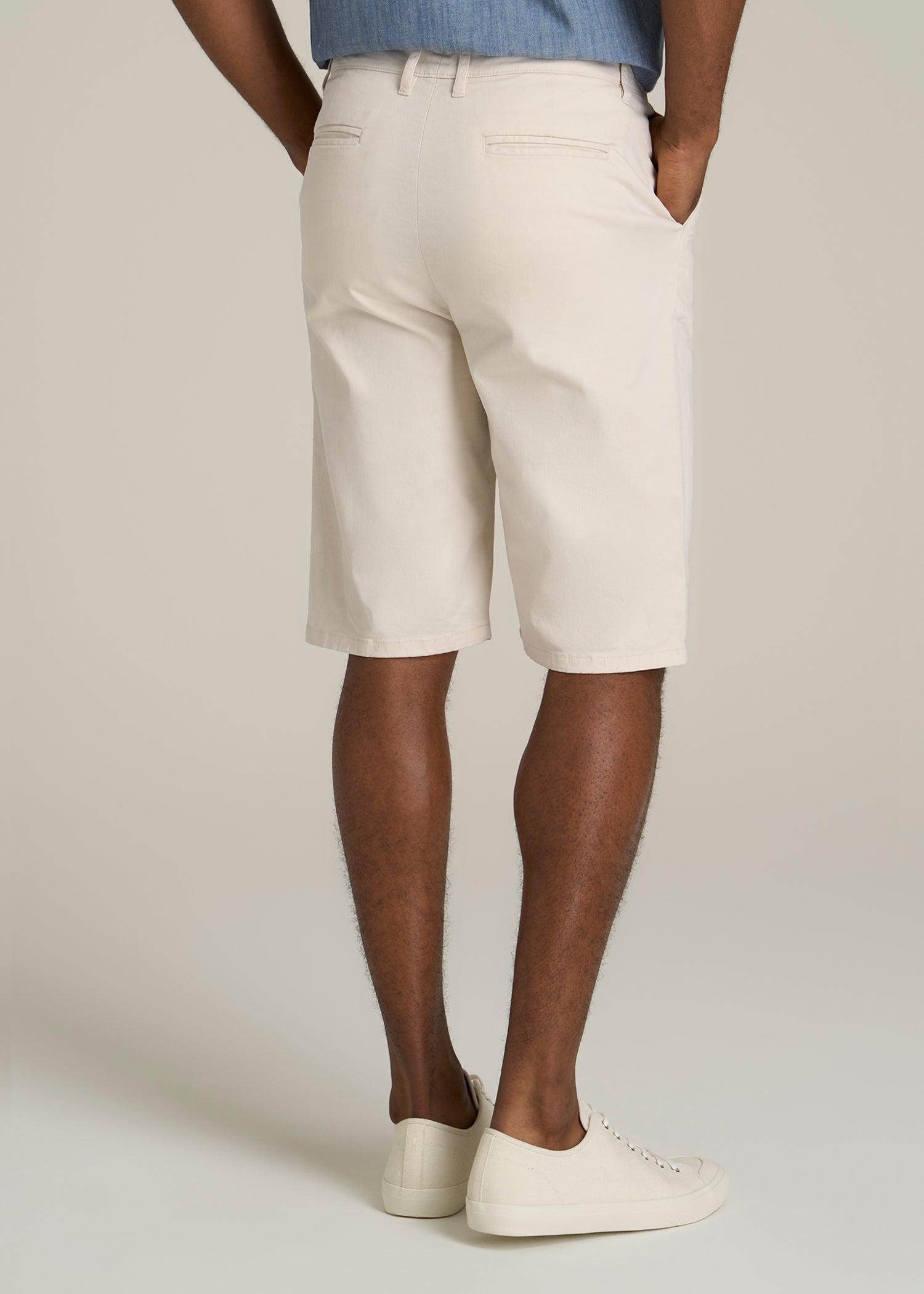Chino Shorts for Tall Men in Chalk Product Image