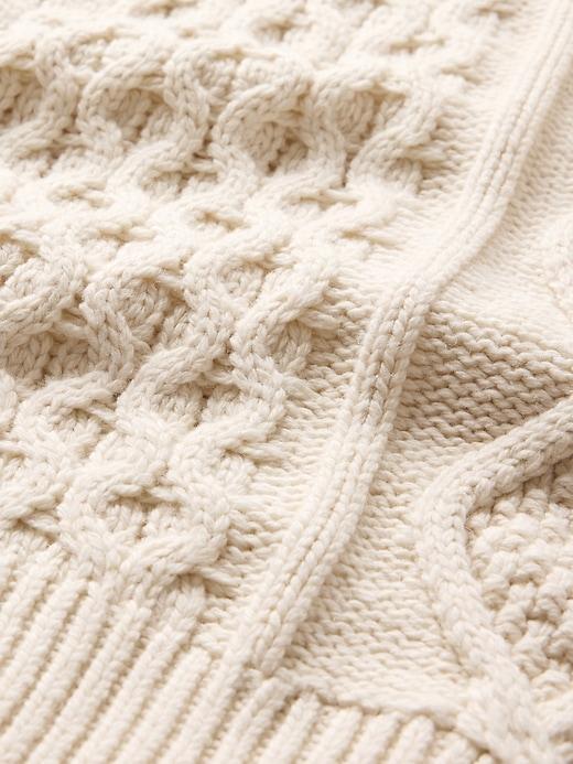 Oversized Mixed Cable-Knit Sweater Product Image