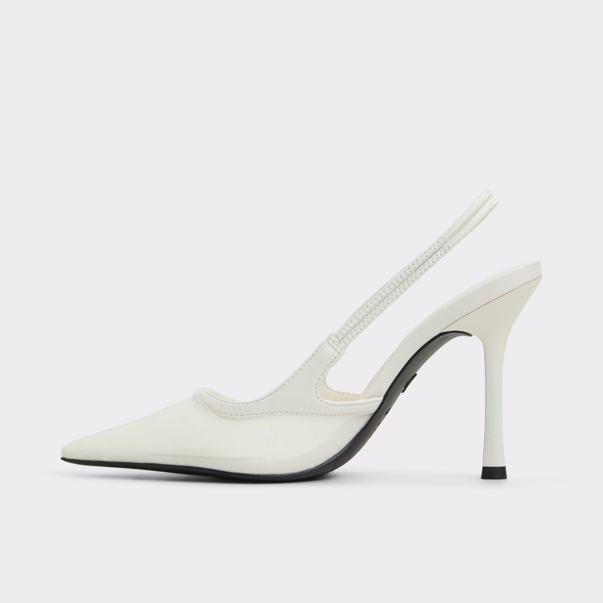 ALDO Evania - Women's Slingback Collection - White, Size 8.5 Product Image