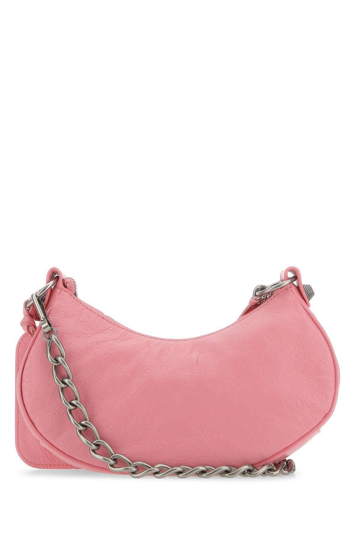 BALENCIAGA Women Pink Nappa Leather Le Cagole Xs Crossbody Bag Product Image