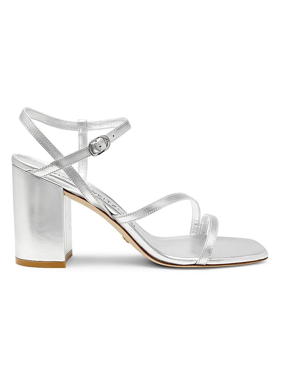 Womens Oasis 85MM Metallic Leather Block-Heel Sandals Product Image