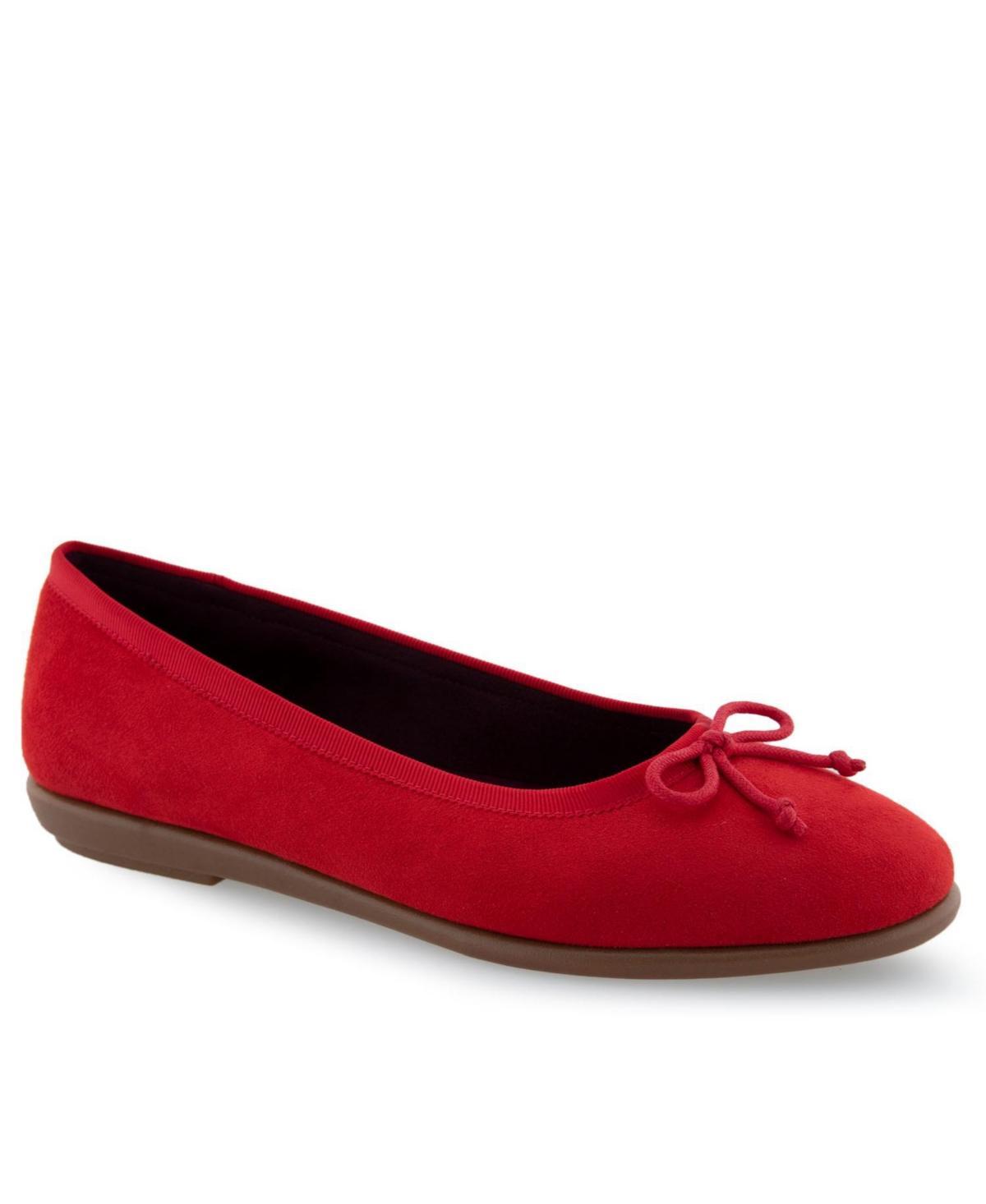 Aerosoles Homebet Women's Ballet Flats, Size: 9, Racing Red Faux Suede Product Image