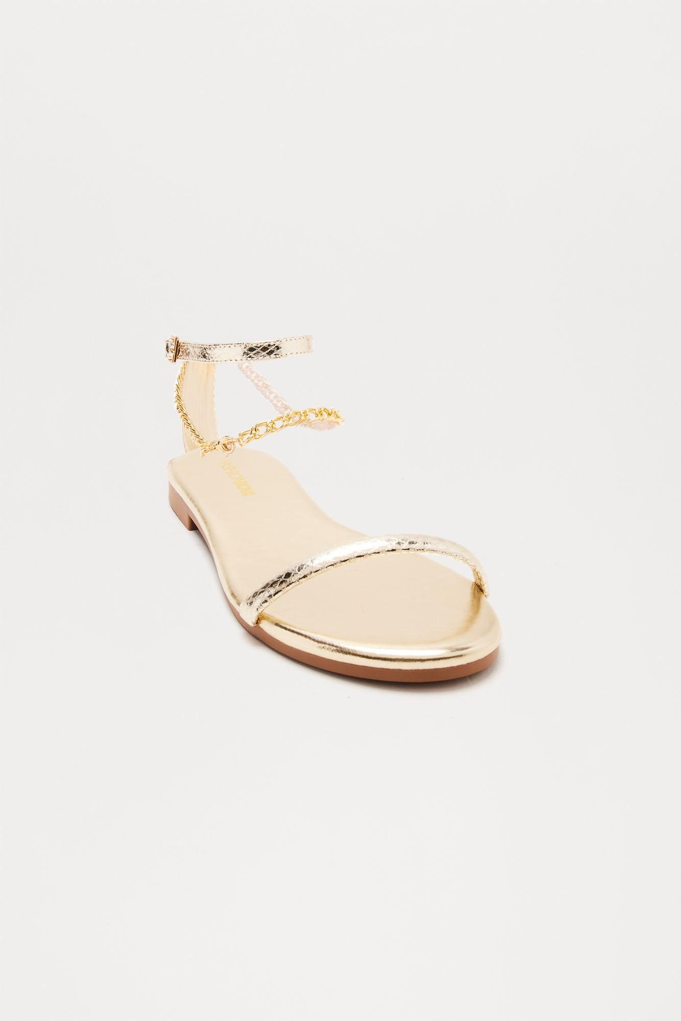 Connley Chain Sandals - Gold Female Product Image
