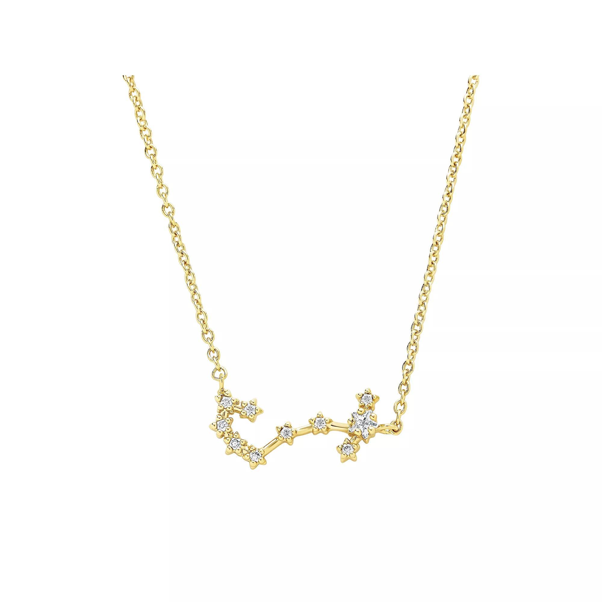 MC Collective Cubic Zirconia Constellation Necklace, Women's, 14k Gold Tone Gemini Product Image