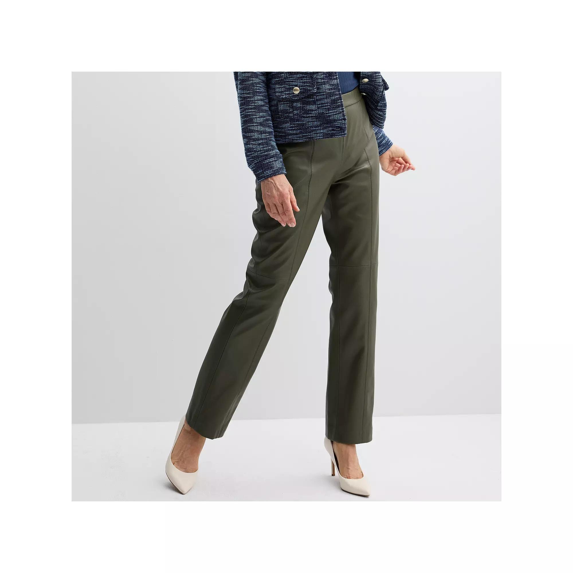Womens Jaclyn Smith Pull-On Pants Green Product Image