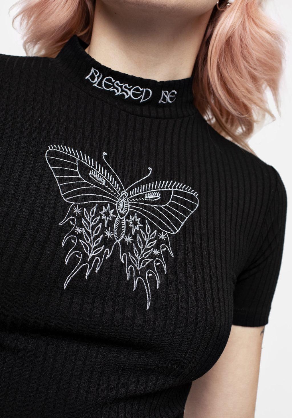 Dolore Rib Embroidered Crop Top Product Image