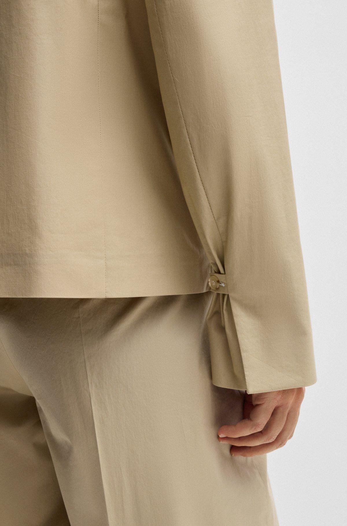Single-button blazer in airy stretch cotton Product Image