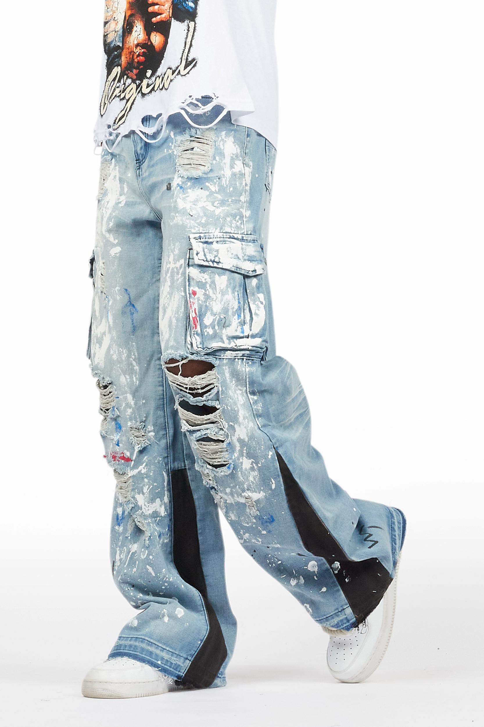 Dallin Blue Painter Baggy Cargo Jean Male Product Image