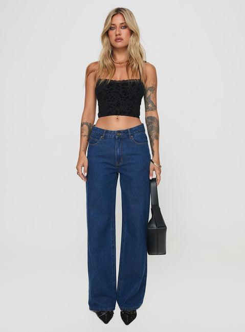 Burnout Velour Top Black Product Image