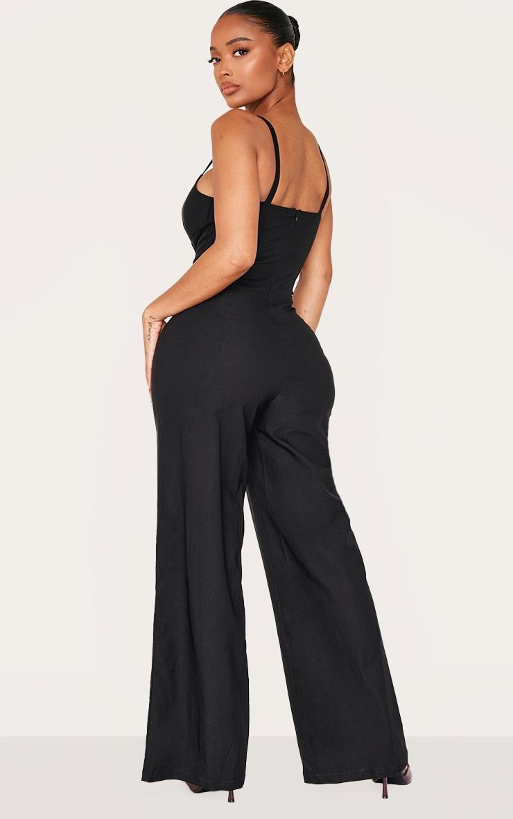 Shape Black Tailored Corset Wide Leg Jumpsuit Product Image