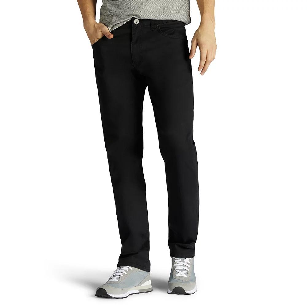 Men's Lee® Extreme Motion Stretch Slim Straight Jeans, Size: 36 X 32, Black Product Image