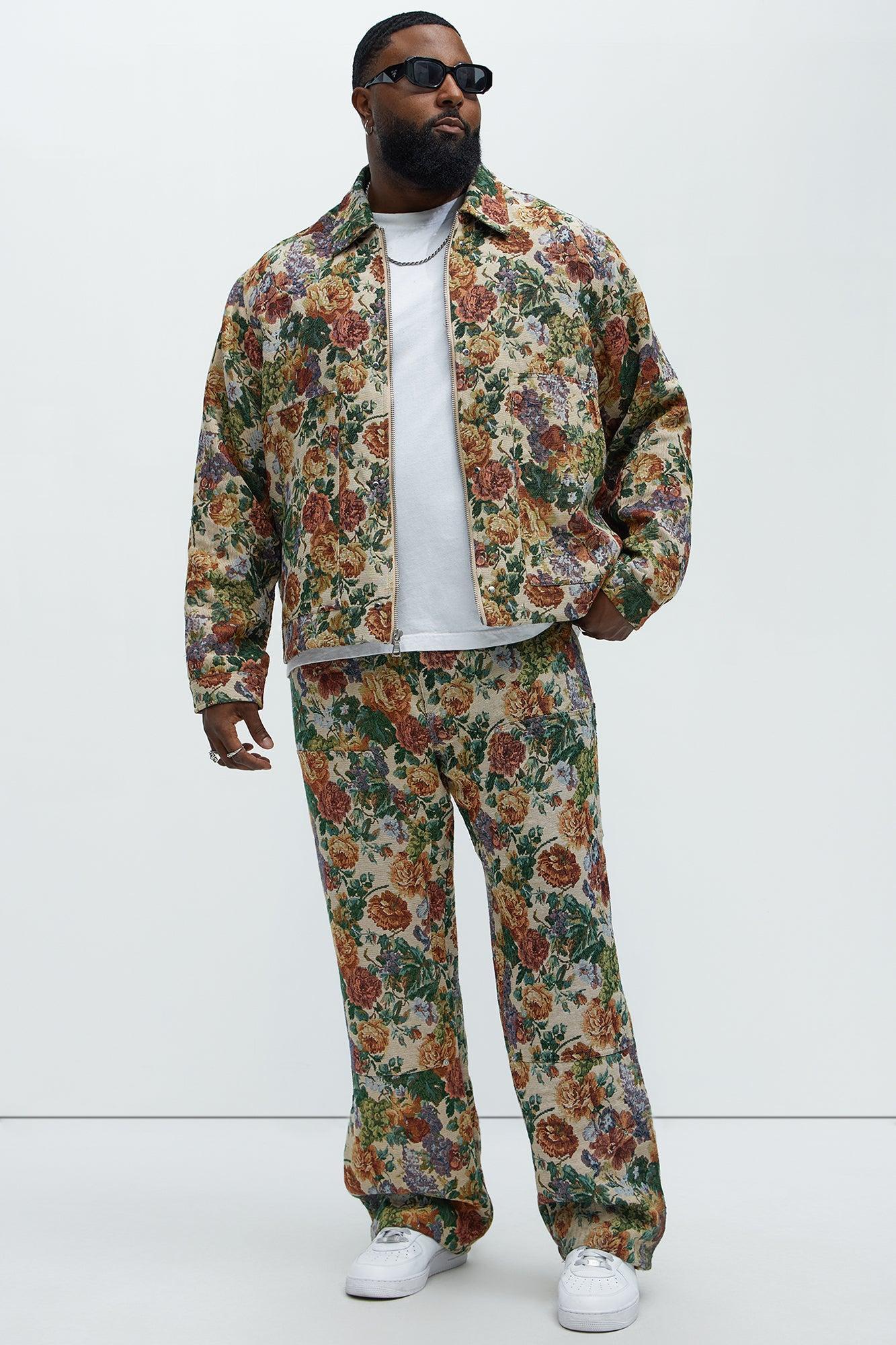 Bellevue Floral Tapestry Work Jacket - Green/combo Product Image