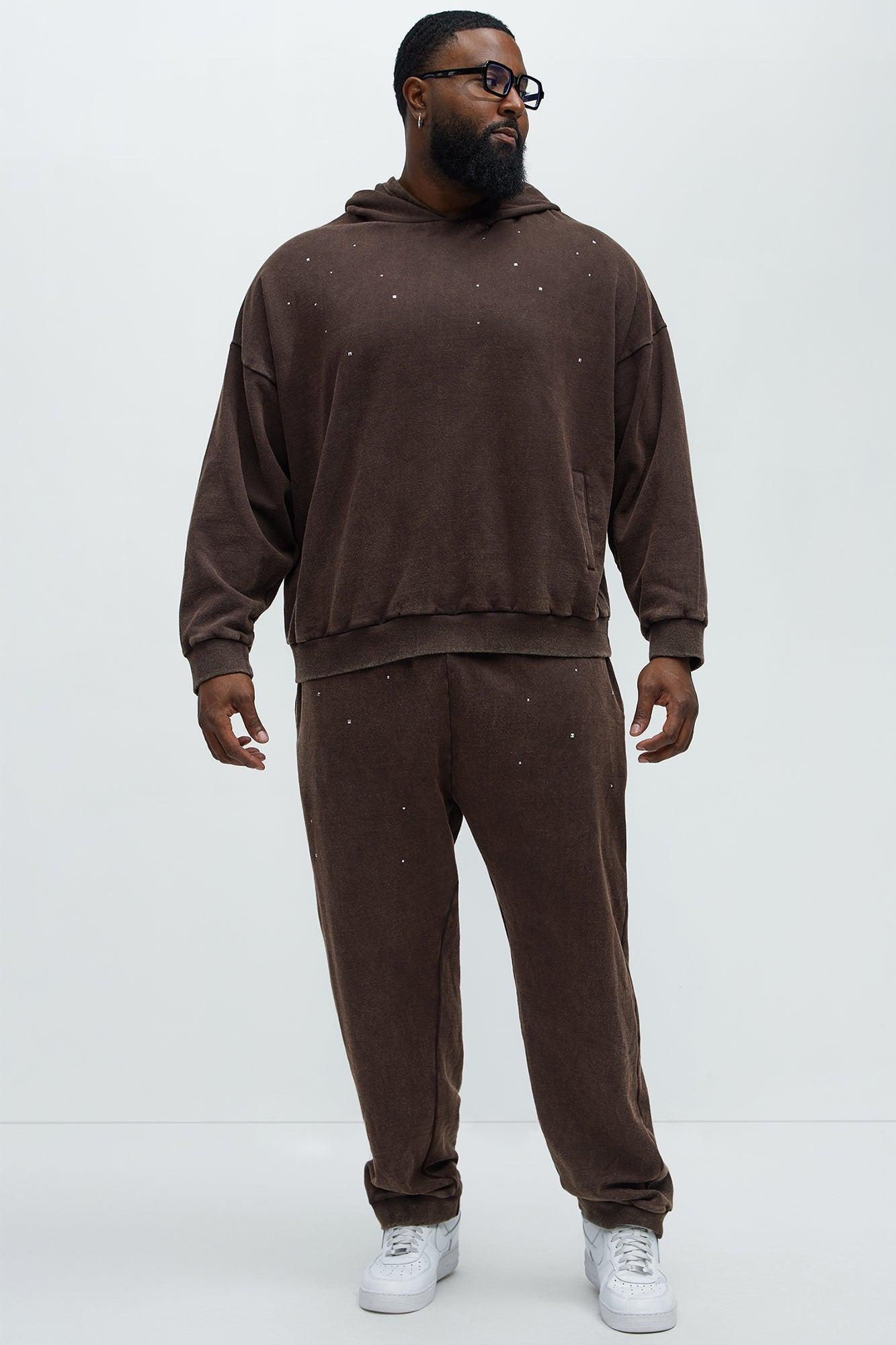 Star Studded Sweatpants - Brown Product Image