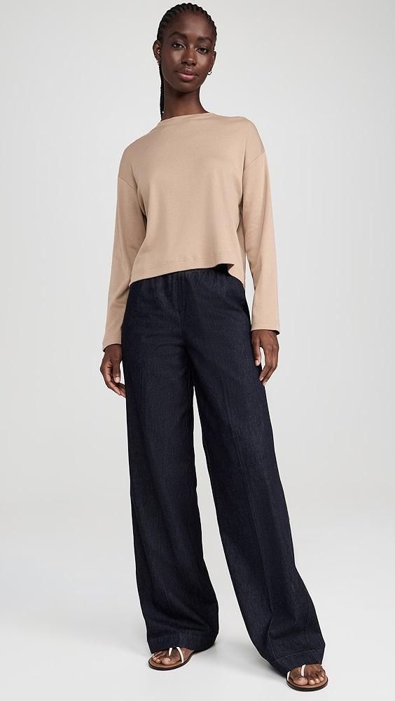 Vince Relaxed Long Sleeve Cropped Crew Tee | Shopbop Product Image