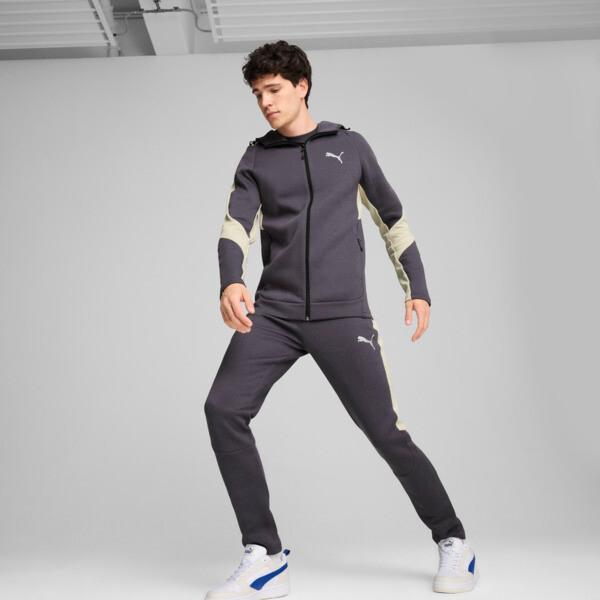PUMA EVOSTRIPE Full-Zip Men's Hoodie in Galactic Grey Product Image