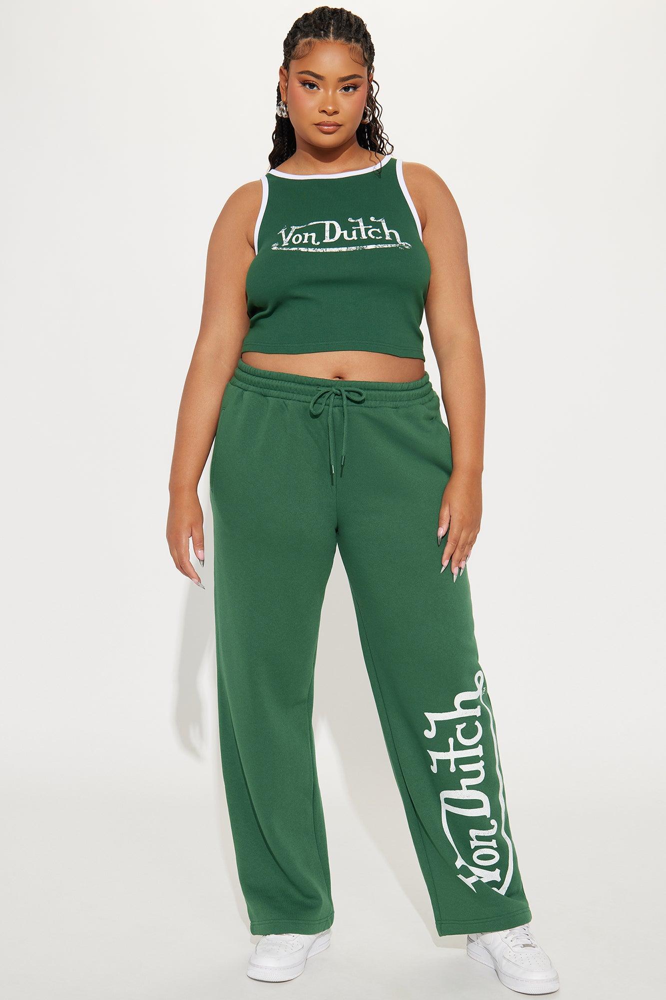 Von Dutch Ringer Tank Top - Hunter Green Product Image