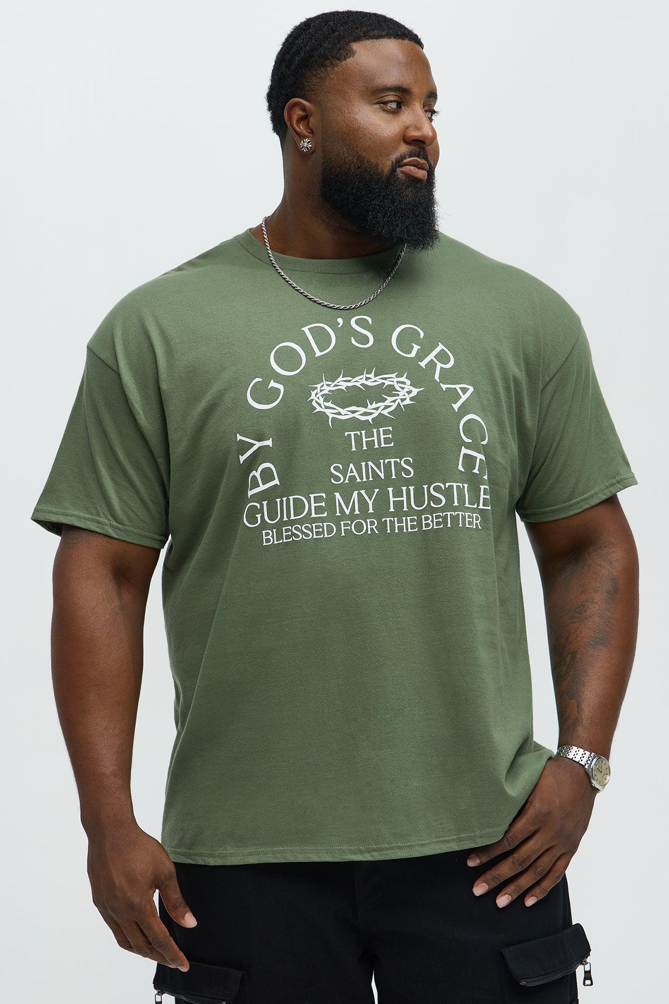 By God's Grace Short Sleeve Tee - Olive Product Image