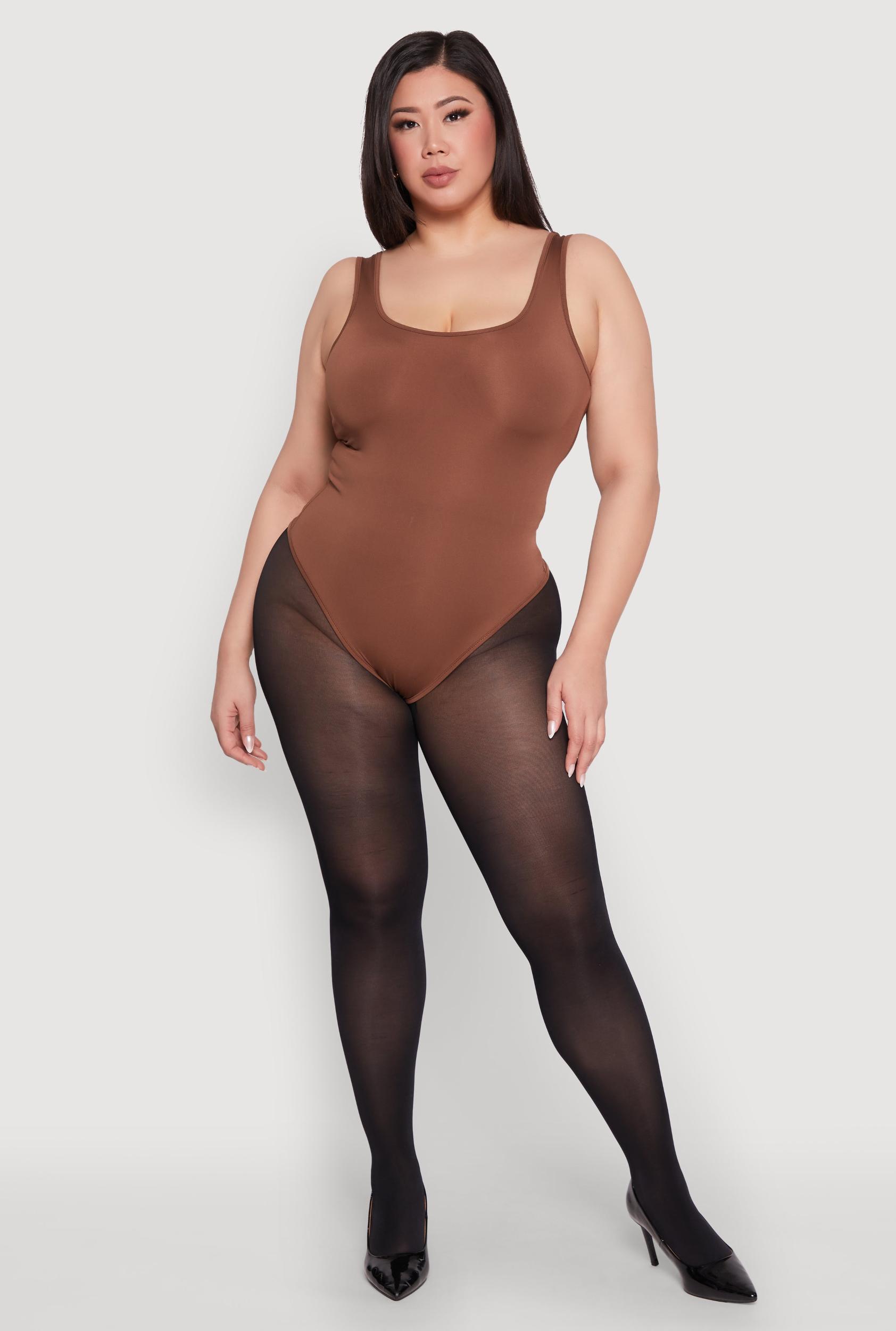 Womens Plus Size Daisy Sleeveless Bodysuit Product Image