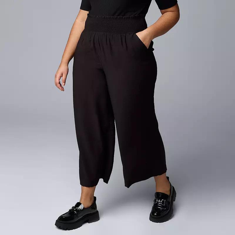 Plus Size Simply Vera Vera Wang Wide Leg Travel Pants, Women's, Size: 1XL, Maritime Blue Product Image