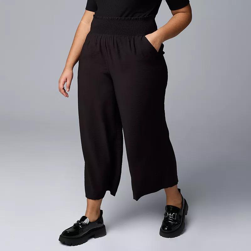Plus Size Simply Vera Vera Wang Wide Leg Travel Pants, Women's, Size: 1XL, Maritime Blue Product Image