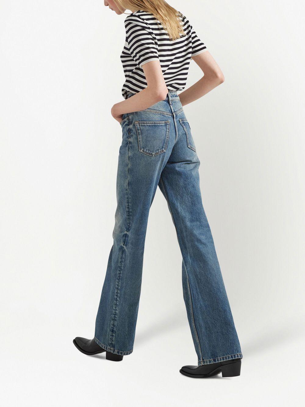 bleached-effect straight-leg jeans Product Image