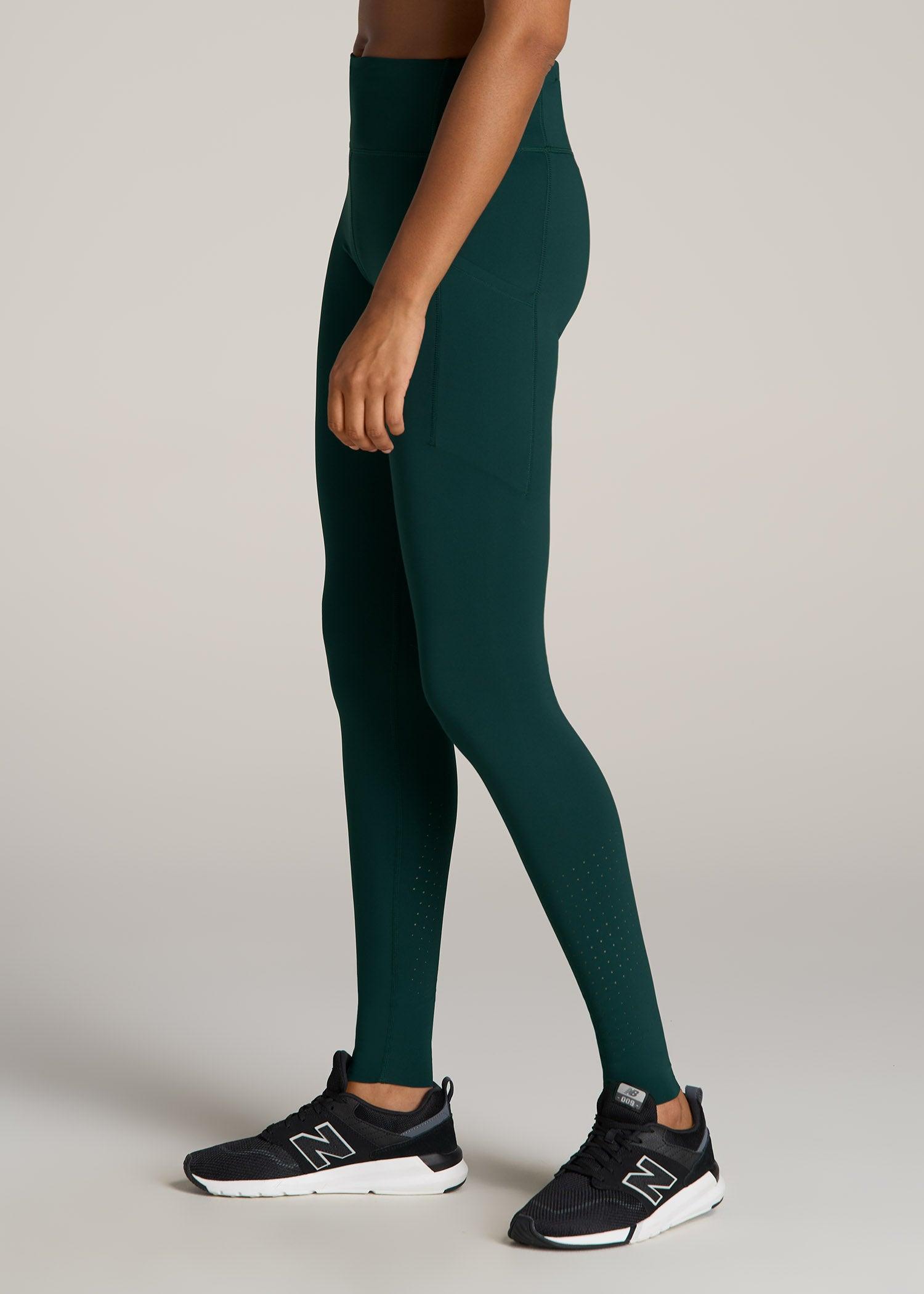 Mid Rise Run Legging for Women for Tall Women in Emerald Product Image