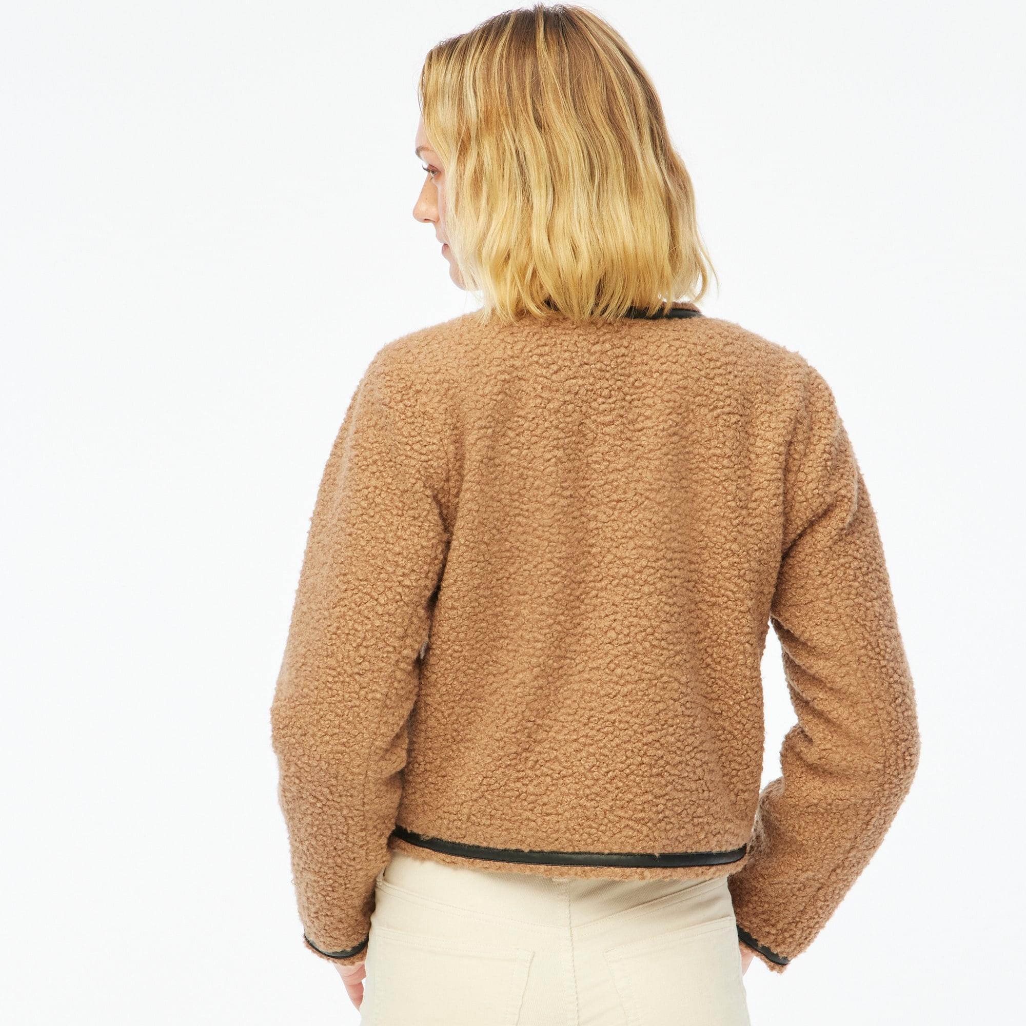 Petite cropped sherpa lady jacket Product Image