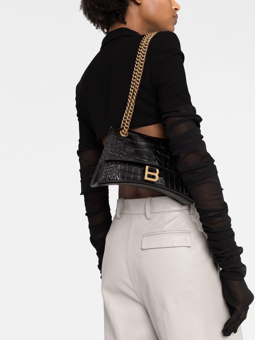small Crush crocodile-embossed shoulder bag Product Image