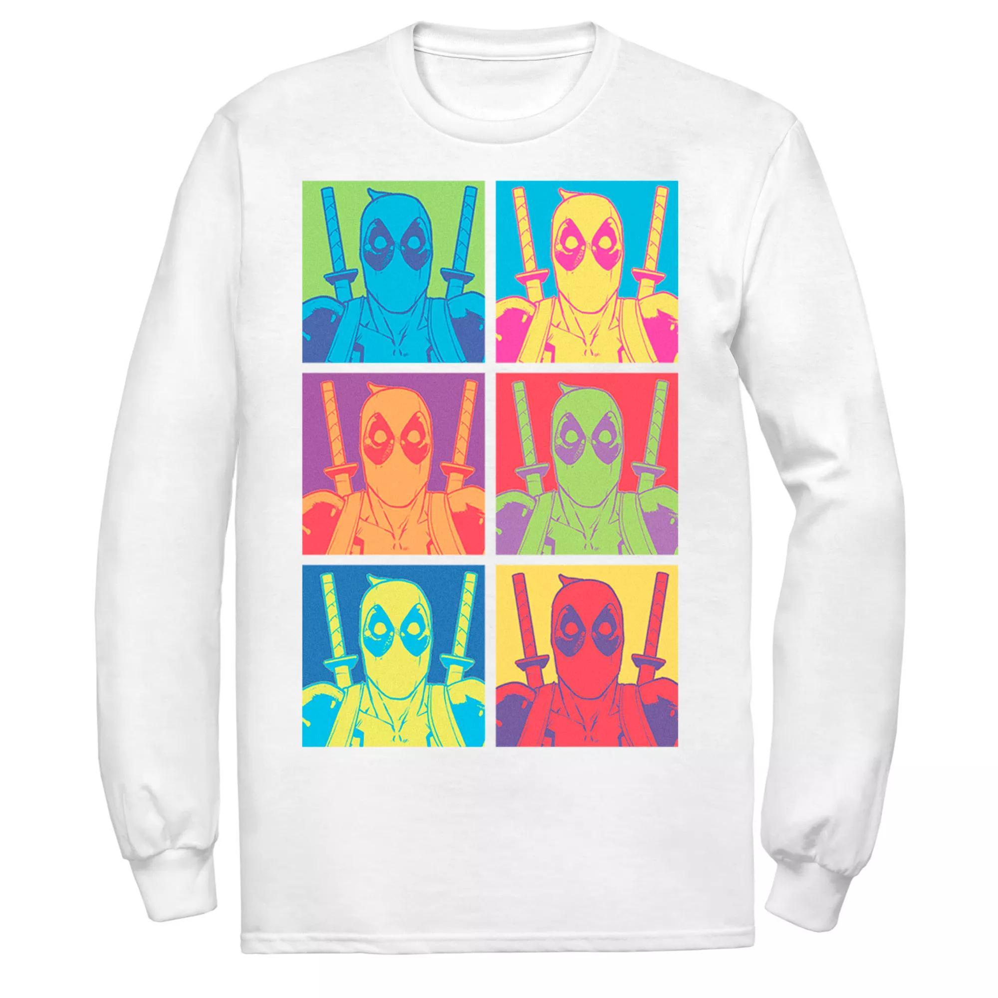 Men's Deadpool Squares Tee, Size: XXL, White Product Image