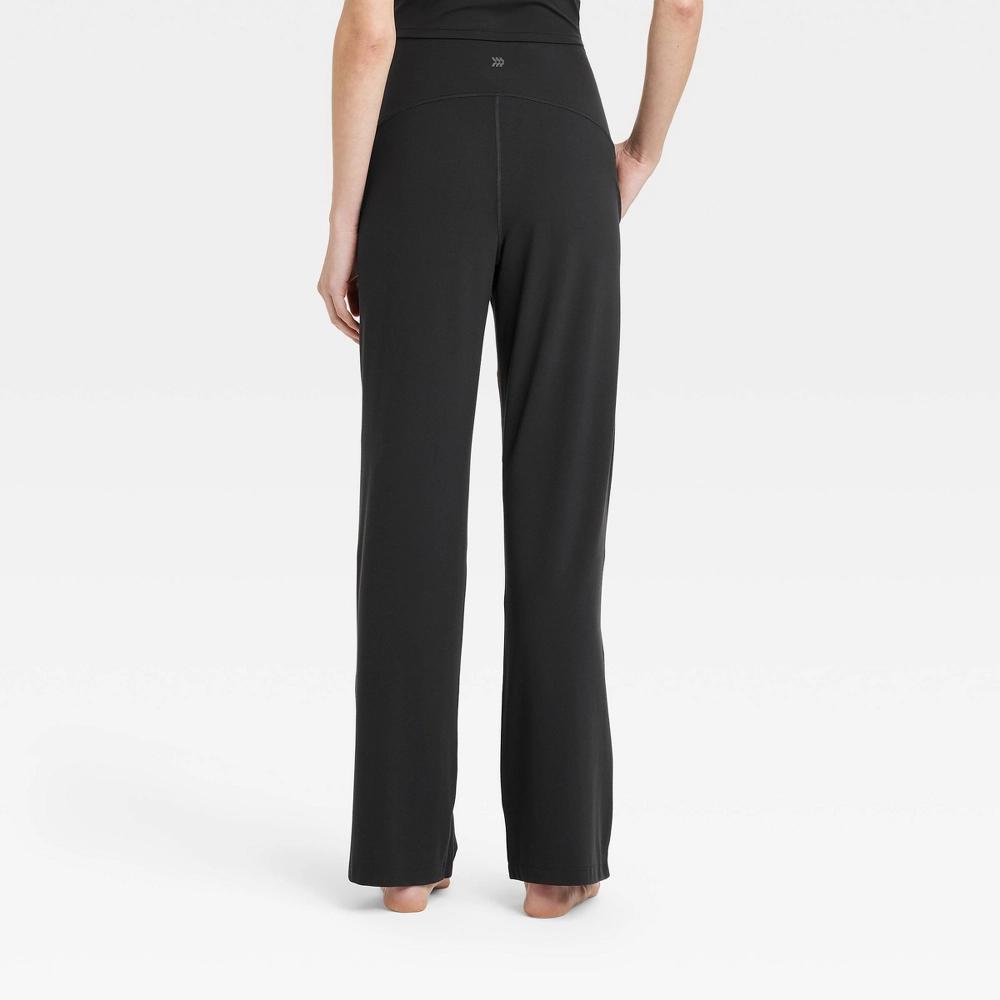 Womens Everyday Soft High-Rise Wide Leg Pants - All In Motion Black M: Moisture Wicking, Quick Dry, UPF 50+ Product Image