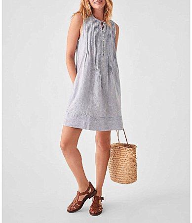 Faherty Isha Linen Mini Dress Product Image