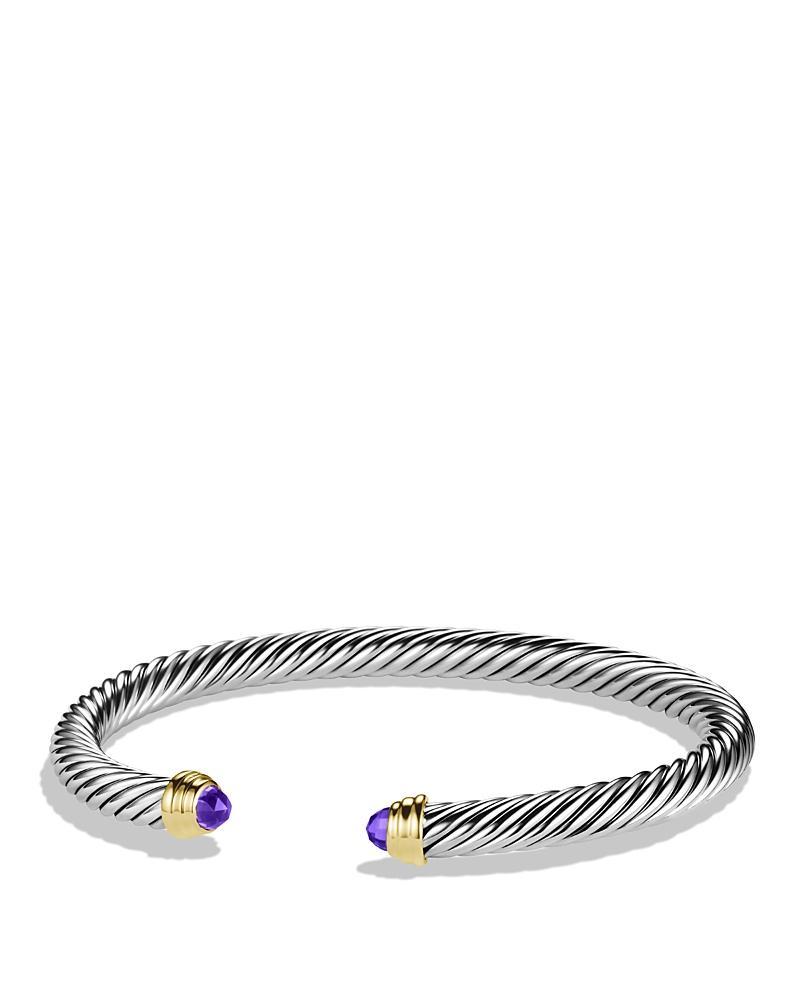 David Yurman Cable Classics Bracelet with Blue Topaz and Gold Product Image