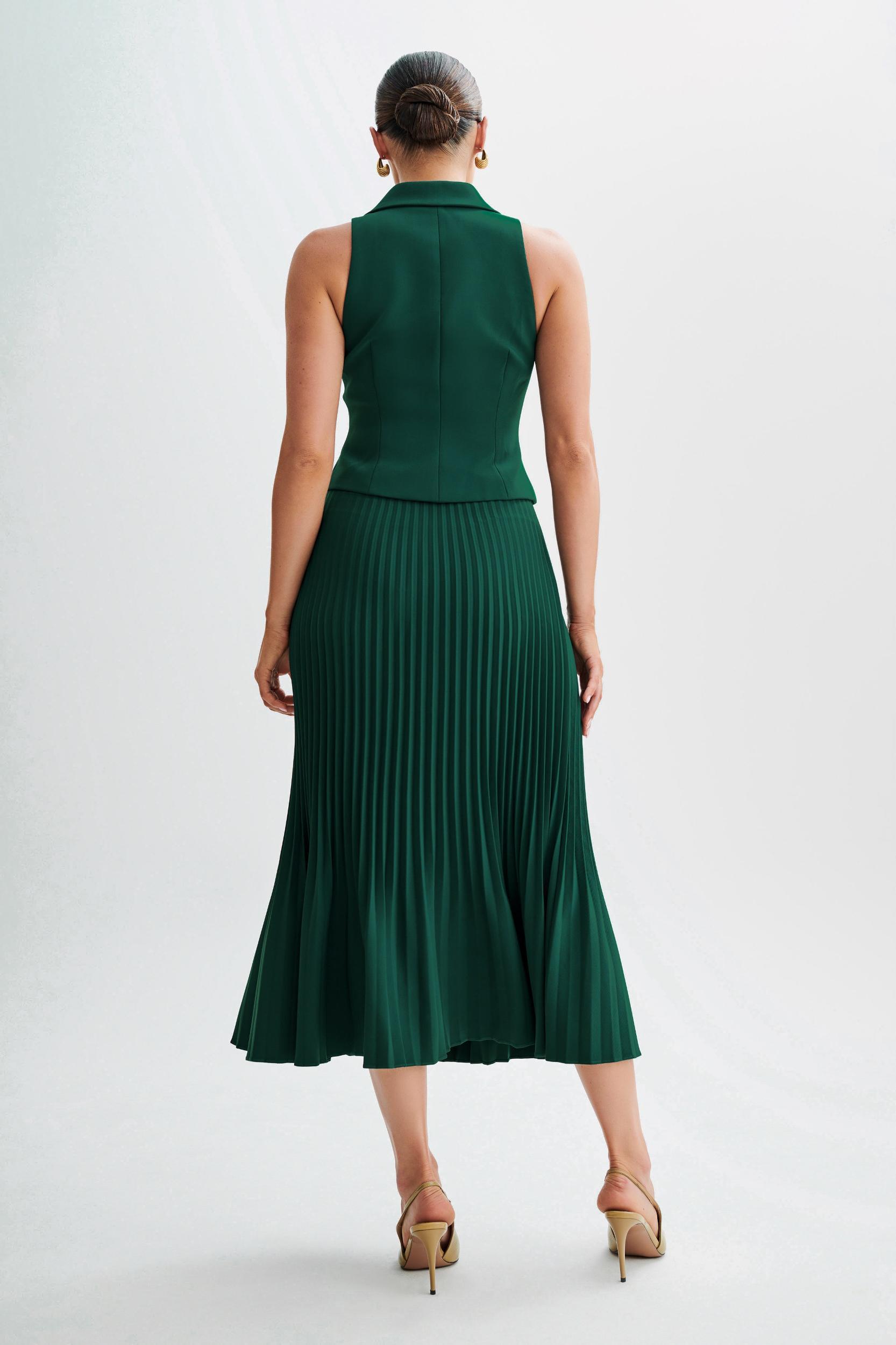 Mura Suiting Vest - Forest Green Product Image