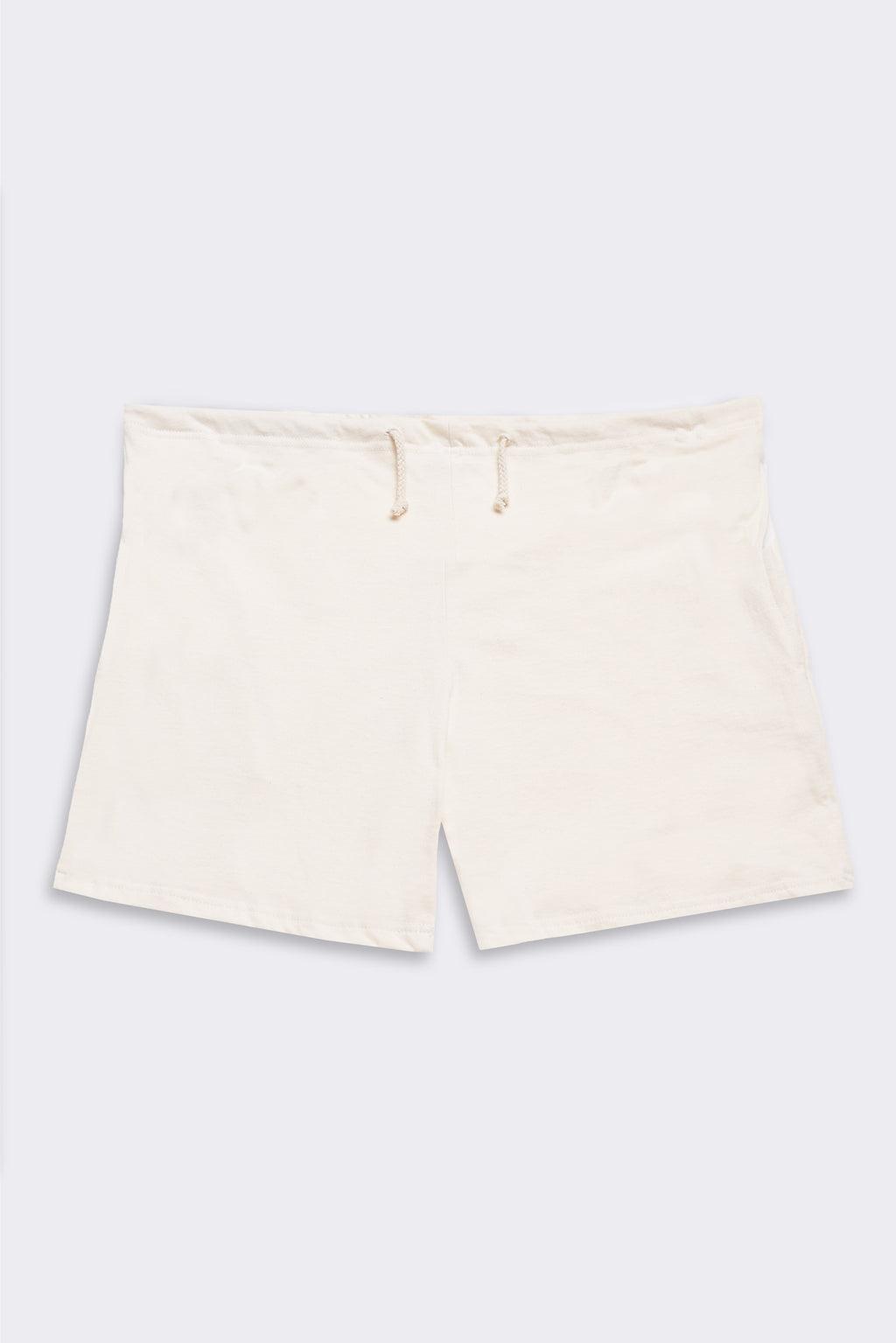 Women's Organic Lounge Shorts in Natural Product Image