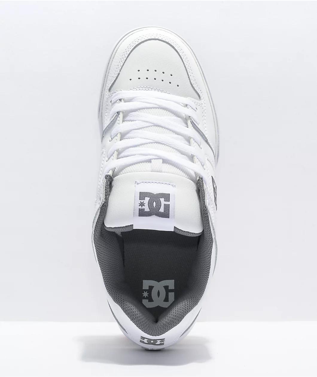 DC Pure White & Battleship Skate Shoes Product Image