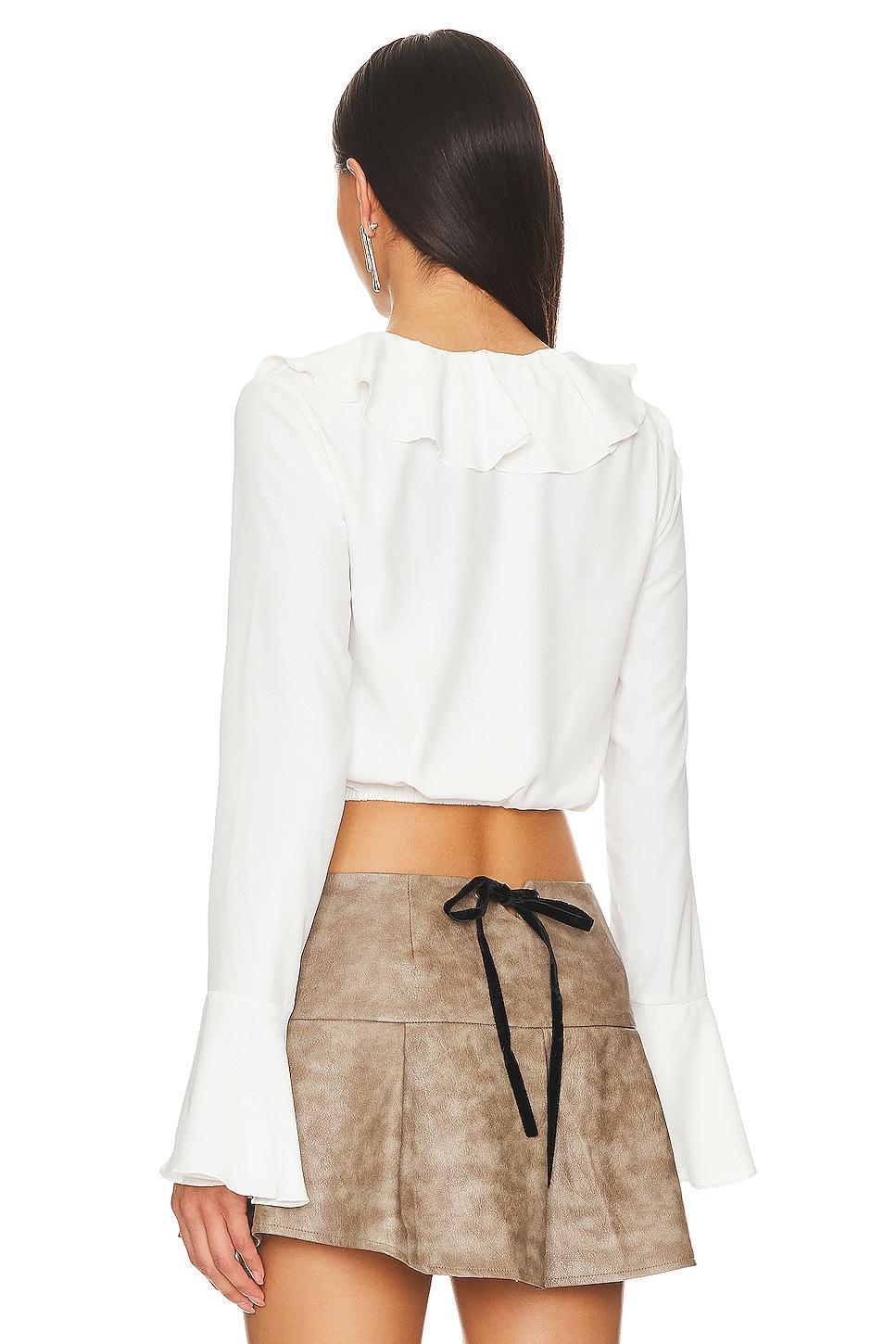 Denise Ruffle Tie Top MORE TO COME Product Image