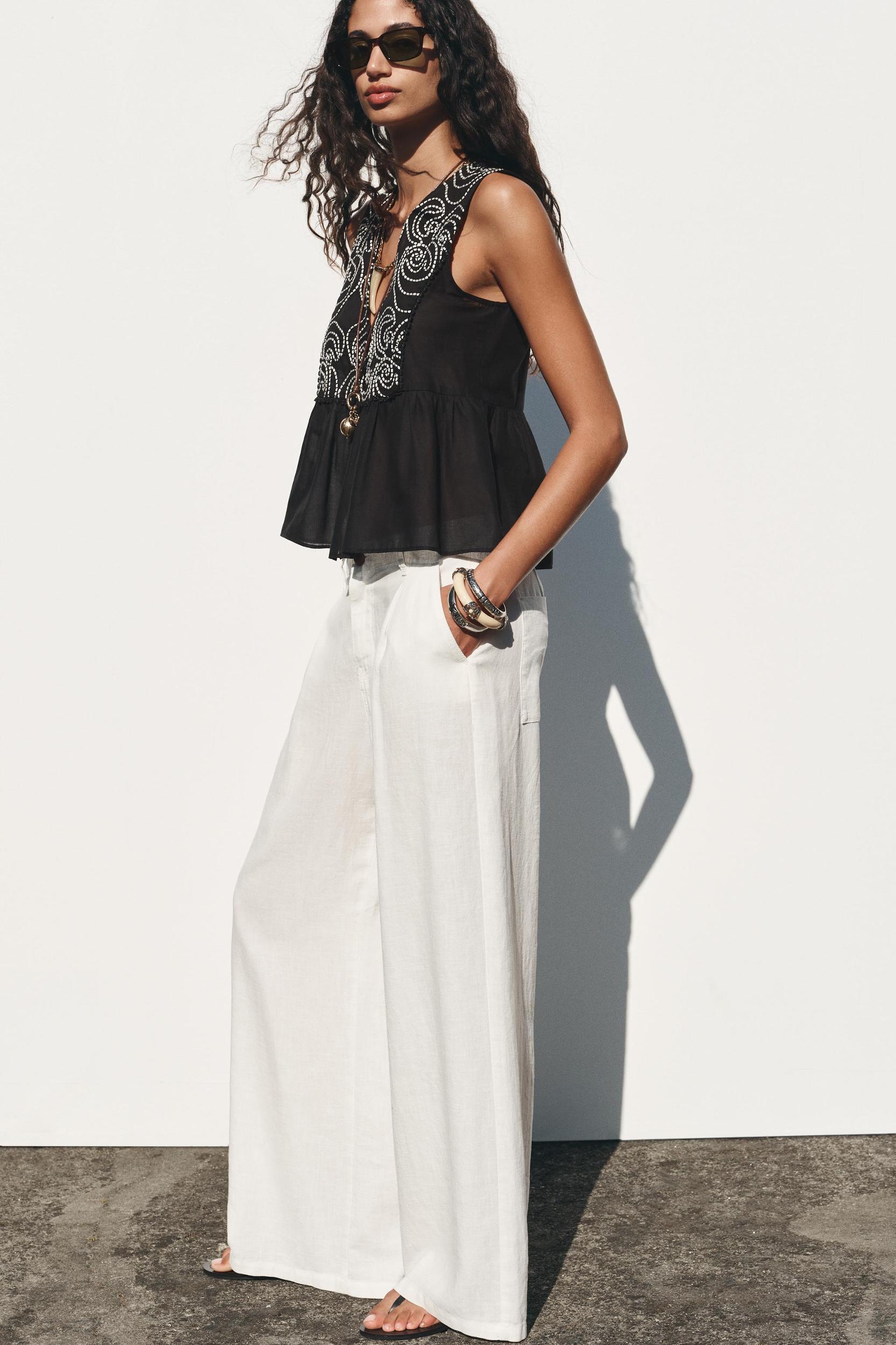 EMBROIDERED LACE BLOUSE Product Image