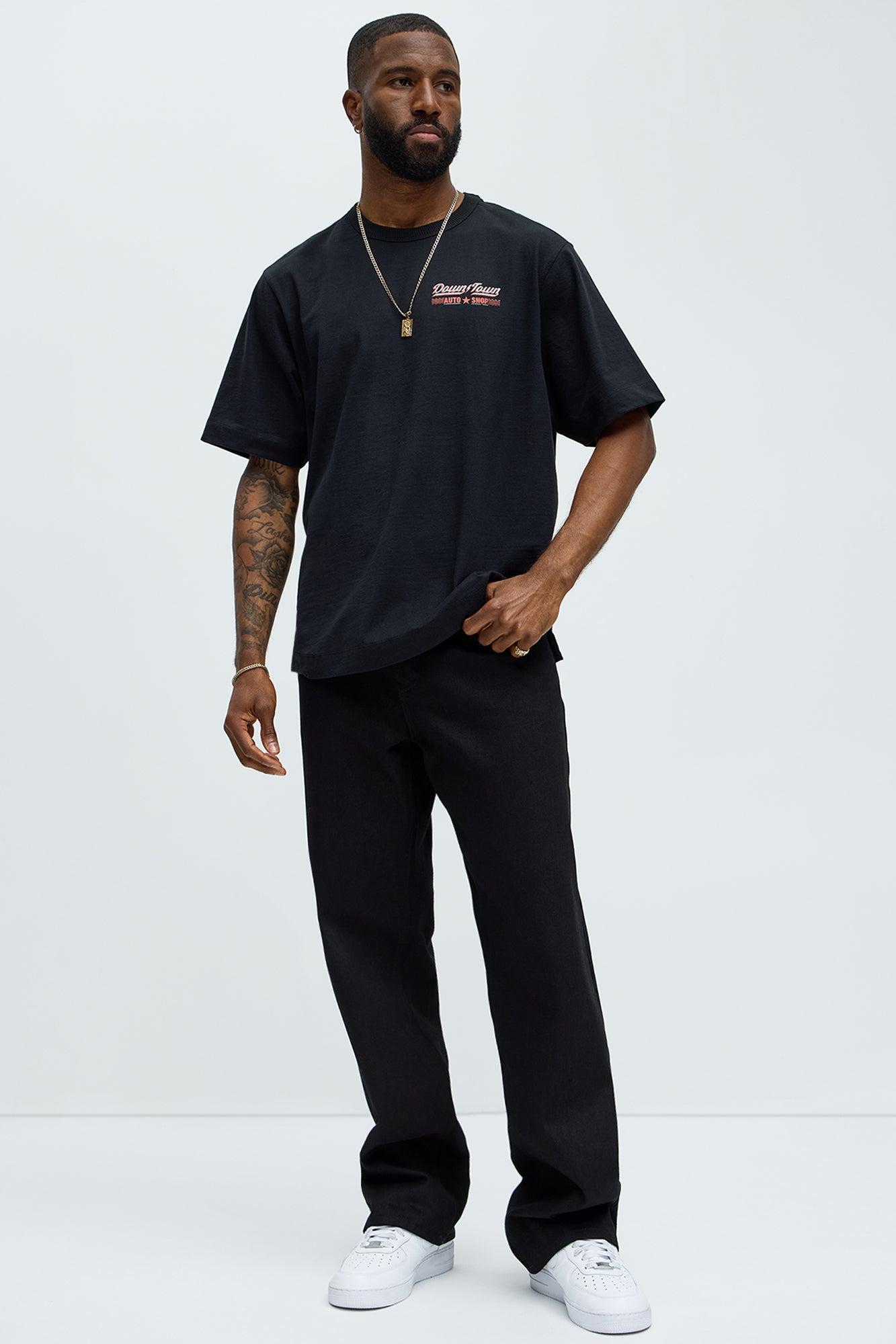 Downtown Auto Shop Oversized Short Sleeve Tee - Black Product Image