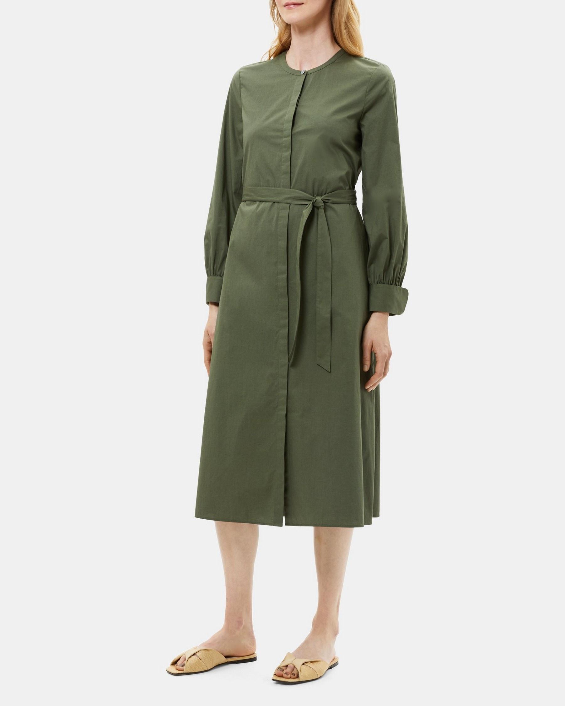 Shirt Dress in Cotton Poplin Product Image