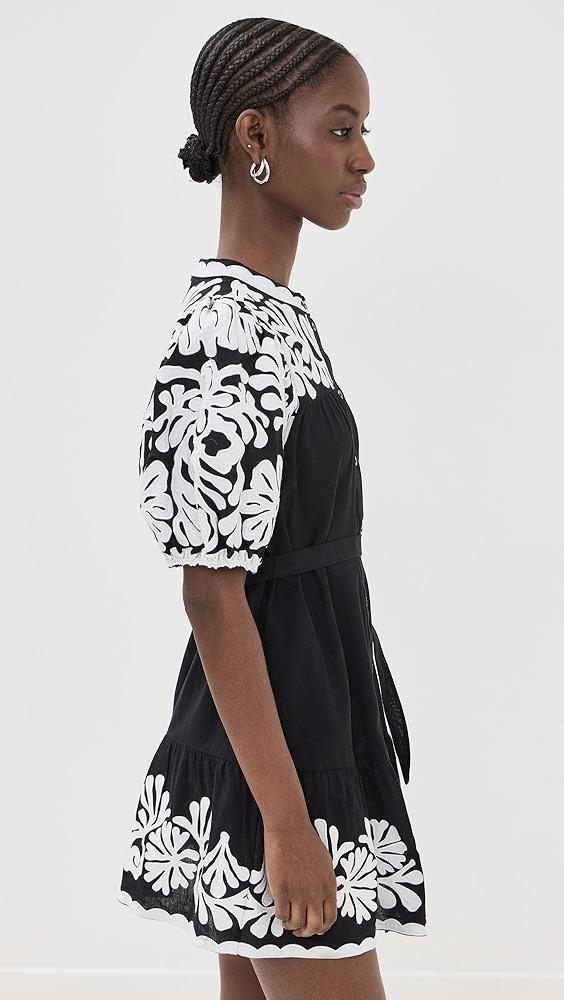 Sea Agathe Applique Puff Sleeve Mini Dress | Shopbop Product Image