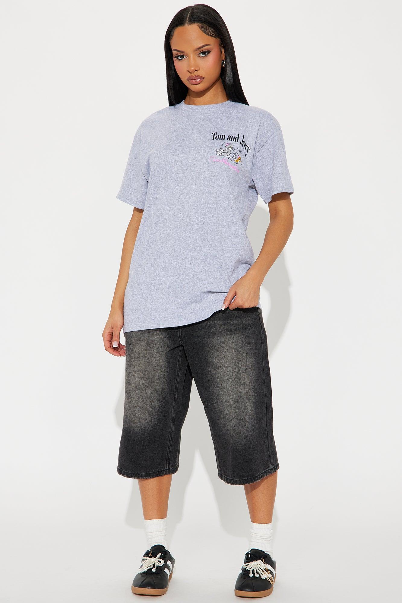 Tom And Jerry Troublemaker Tee - Heather Grey Product Image